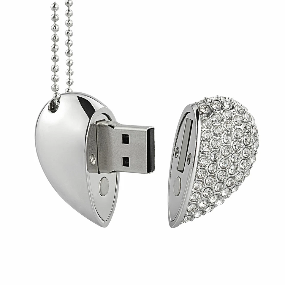 KOOTION 64GB Pen Drive Heart Shaped USB 2.0 Flash Drive Memory Sticks Mother's Day Gifts