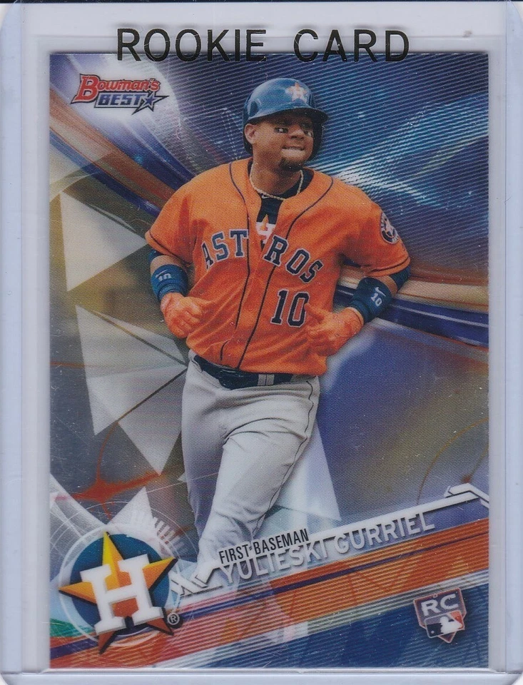 Tarjeta de novato Yulieski Gurriel Houston Astros de béisbol 2017 Bowman's Best RC Foto 1 de 2