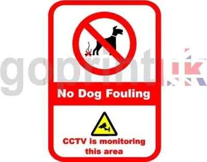 CCTV SIN ENSUCIAMIENTO PARA PERROS EN USO A6 A5 A4 A3 Letreros y pegatinas - Imagen 1 de 1