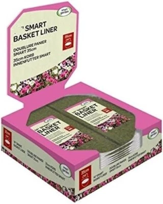 Smart Garden 12" 30cm Round Hanging Basket Liner Natural Jute Fibre - Image 1 of 2