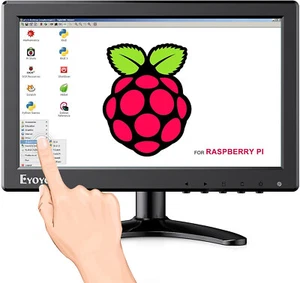 Eyoyo Touchscreen Monitor 10-Zoll HDMI VGA Bildschirm Display für Raspberry Pi - Picture 1 of 10