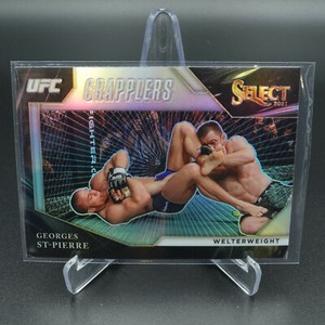 PANINI UFC SELECT 2021 GEORGES ST-PIERRE SELECT GRAPPLERS SILVER PRIZM CARD #25