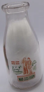 1940's JANECZEK'S, Drums PA. Wayside Dairy, Pint Milk Bottle, 2 COLOR - Picture 1 of 5
