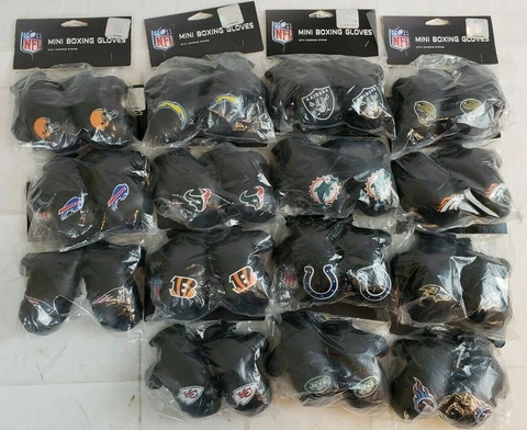 4" Mini Boxing Gloves Rear View Mirror Auto Car Truck--Pick Your NFL Team A54.55 Cover