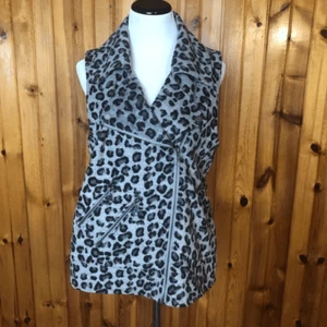 Jolt Leopard Print Moto Style Vest - Picture 1 of 11