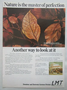 11/1977 PUB LMT THOMSON SIMULATION A300B KALLIMA BUTTERFLY PAPILLON ORIGINAL AD - Imagen 1 de 1