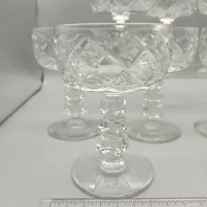 APOLLO by Rock Sharpe 5 1/8" Champagne/Tall Sherbets Cut Stem #1001 - Set of 9 - Picture 1 of 10