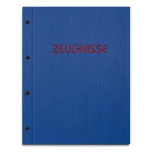 Zeugnismappe im Einband mit Leinenoptik, versch. Farben, inkl. Prägung in rot - Picture 1 of 21