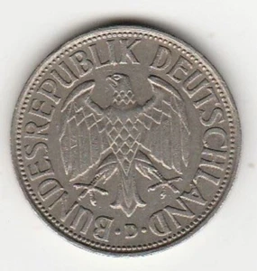 1958-D | Germania | 1 marco tedesco | KM# 110 | XF a scelta - Foto 1 di 2