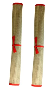 Set of 2 Natural Straw Beach Mats 24" x 72" - Multi-Purpose, Yoga Camping Picnic - Picture 1 of 14