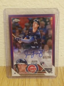 2023 Topps-Chrome Jared Young Rookie Auto /250 Chicago Cubs #RA-JY