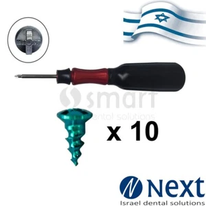 Lot x10 Screw titanium pin membrane Bone GBR Ø1.4 L3 tac + driver - Picture 1 of 6
