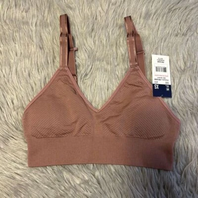 Bralette inalámbrico Fruit Of The Loom para mujer talla XS púrpura sin aros acanalado sujetador Foto 1 de 4