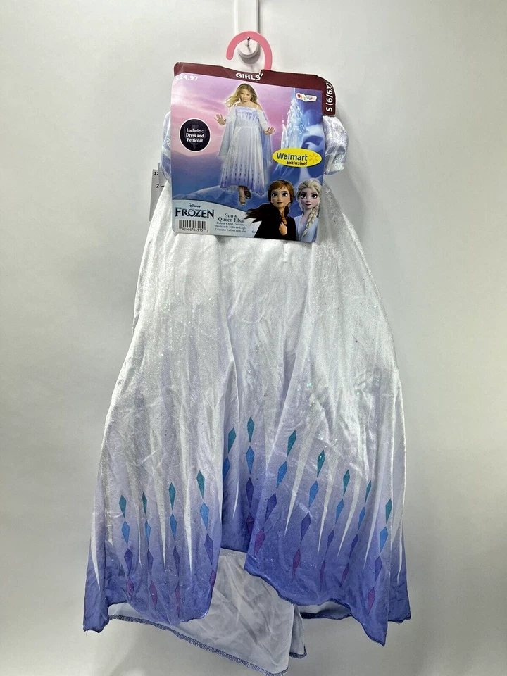 Size 6-6X Disguise Girls Disney Frozen Snow Queen Elsa Prestige Gown Costume