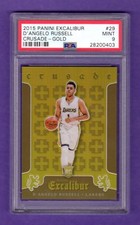 D'ANGELO RUSSELL 2015-16 EXCALIBUR CRUSADE GOLD REFRACTOR ROOKIE RC # / 10 PSA 9