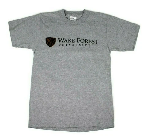 Wake Forest University Demon Deacons Gray Shirt Sz S USA Cotton Exchange EUC Cover