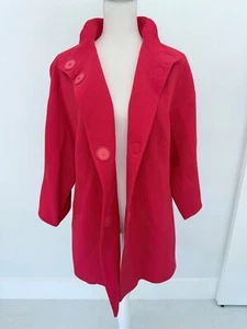 AKRIS Punto roter mittellanger Trench Pea Mantel SU 14 Arbeitskleidung Frühling Mode - Bild 1 von 13