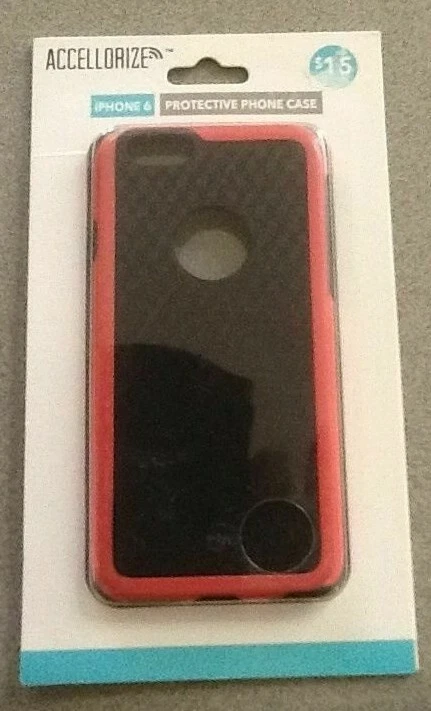 Funda protectora para teléfono Accellorize: para iPhone 6 - negra/rosa Foto 1 de 1