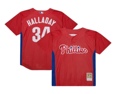 Camiseta de béisbol Mitchell & Ness Philadelphia Phillies #34 nueva para hombre tallas $130 Foto 1 de 2