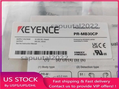 NEW KEYENCE PR-MB30CP Mini-Slim Reflective Photoelectric Sensor  US Free TAX - Image 1 of 4