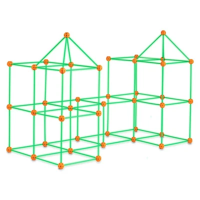  Kit de construcción Fort para niños, 140 piezas que brillan en la oscuridad STEM juguetes de construcción, Educati Foto 1 de 2