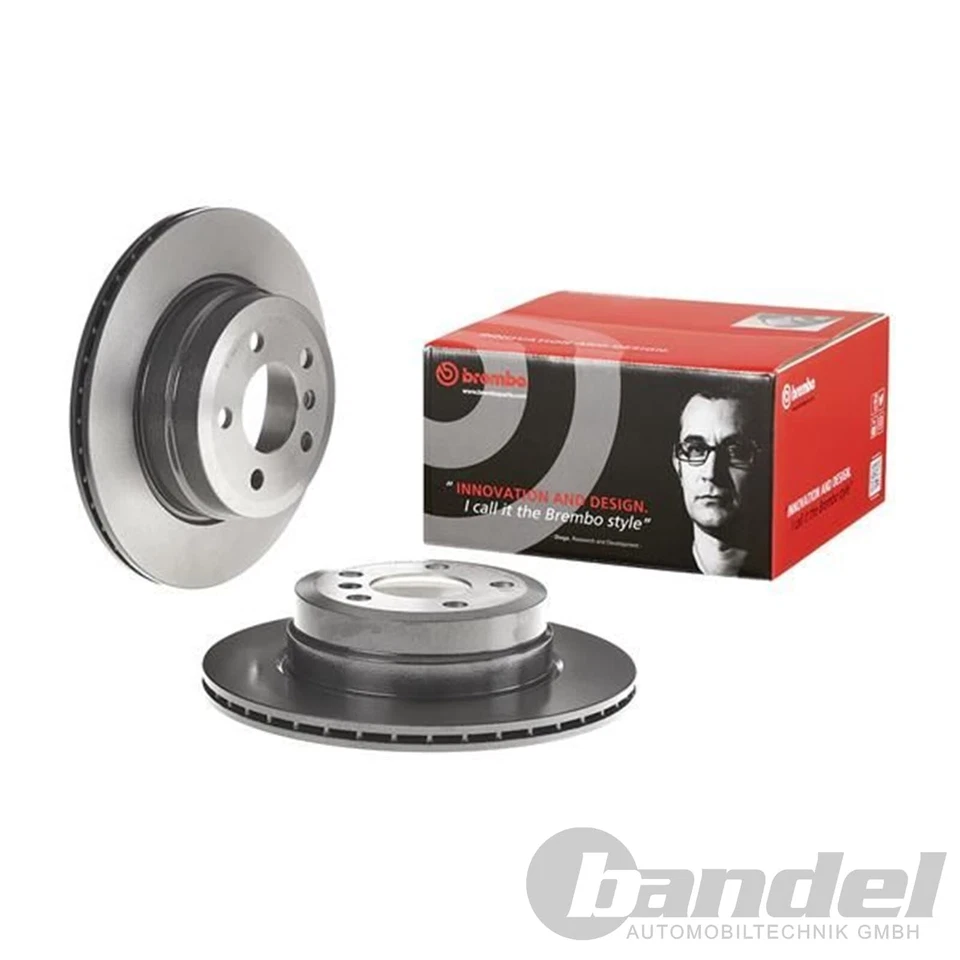 2X BREMBO Disques de Frein 320mm Aéré Internement Arrière Pour BMW X5 X6 - Photo 1/2