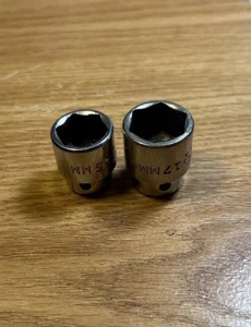 MAC TOOLS - Lot Of 2 Shallow Metric Sockets,3/8” Drive,6pt, (16mm & 17mm) USA - Picture 1 of 4