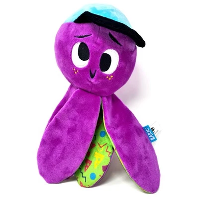 CAJA DE CORTEZA Arcade Ollie Perro Juguete Peluche Púrpura Pulpo Arrugas Chirridos Flojo Talla L Foto 1 de 4