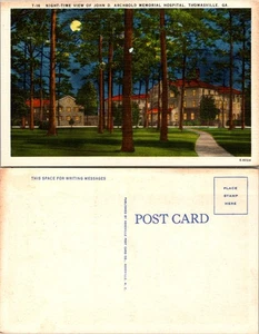 Nachtansicht des John D. Archbold Memorial Hospital in Thomasville GA Postkarte - Bild 1 von 1