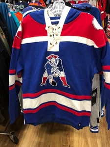 NEW ENGLAND SCHNÜRKAPUZE HERREN MARINEBLAU/ROT/WEISS MIT STRINGS 47 MARKE - Bild 1 von 6