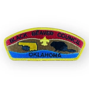 Black Beaver Council BSA Patch Oklahoma – Vintage 1970s–80s Scout Emblem - Picture 1 of 2