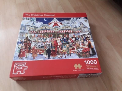 Corner Piece 1000 Piece Jigsaw Puzzle 'THE CHRISTMAS CAROUSEL'  ~ Complete - Image 1 of 4