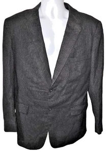 Burberrys London Vintage Herren Anzug 45R Schwarz Solid Tweed Sakko Bitte Lesen - Bild 1 von 16