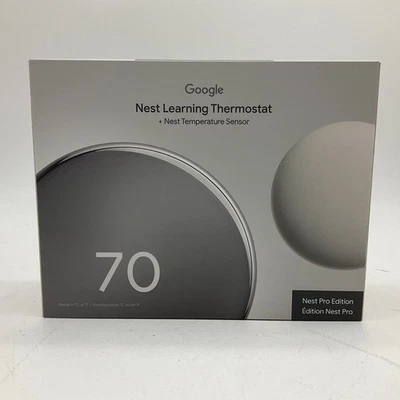 Google Nest Learning Thermostat Pro Edition + Nest Temperature Sensor NEW - Image 1 of 4