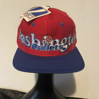 Vintage Washington Bullets NBA Script Big Spell Logo 7 Basketball SnapBack Hat - Image 1 of 4