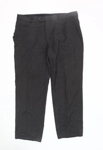 John Lewis Men's Black Wool Trousers 38S - Picture 1 of 12
