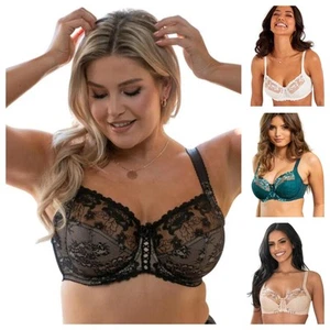 Pour Moi Sofia Lace Bra Underwired Side Support Lingerie Womens Bras 3827 - Afbeelding 1 van 49