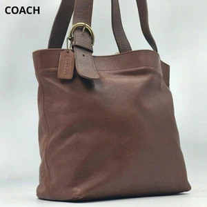 OLD COACH 4157 Shoulder Tote Bag Vintage Leather Brown Rare Made in USA - Picture 1 of 11