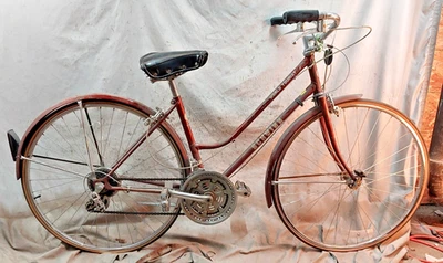 Bicicleta Schwinn World Tourist Cruiser 1985 17,5" mediana 10 velocidades acero café~ Foto 1 de 4