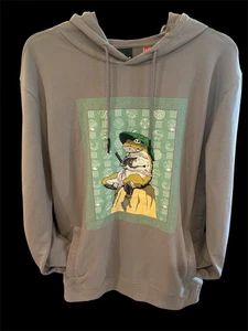 Airwalk Men’s Unisex Hoodie-Retro Graphic Japanese Frog Samurai Toad EXCELLENT - Picture 1 of 5