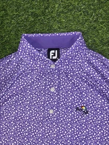 Footjoy Bay Hill Golf Polo Shirt Mens Medium AOP Floral Stretch Performance - Picture 1 of 5