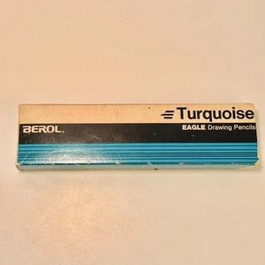 Matite da disegno vintage Berol 375 turchese aquila dozzina 12 HB n. 81916 NOS - Foto 1 di 11