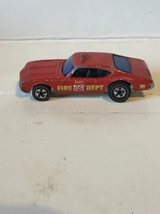 1969 Hot Wheels Redline Flying Colors Olds 442 Fire Chief Red Enamel  - Picture 1 of 6