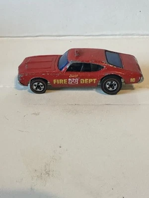 1969 Hot Wheels Redline Flying Colors Olds 442 Fire Chief Red Enamel  - Image 1 of 4