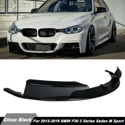Performance Front Lip Splitter For BMW F30 3 Series Sedan M Sport Bumper 2012-18 Foto 1 de 4