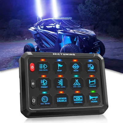 12 Gang Switch Panel LED Light Bar Circuit Control Box For Can-AM X3 ATV UTV SUV - Image 1 of 4