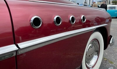 1949 Buick Roadmaster Front Fender Portholes. Ventiport. OEM #1338439. Set of 8 - Image 1 of 4