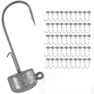 50Pcs 1/8 3/16 1/4 1/2 oz Mushroom Ned Rig Jig Head Hook Bass Crappie Trout Lure - Picture 1 of 7