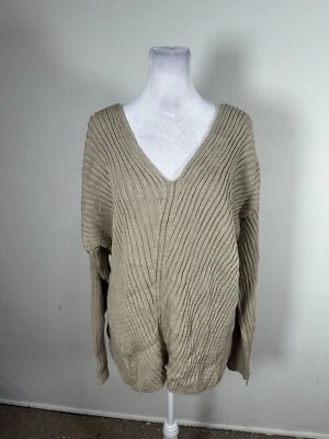 Boohoo Women’s Beige Color Long Sleeve Sweater Size 16 - Image 1 of 4