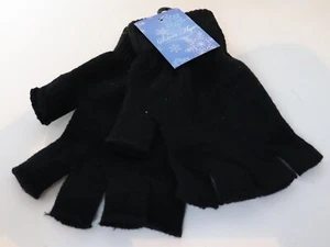 Men's Basic Fingerless Knit Winter Gloves - Picture 1 of 4